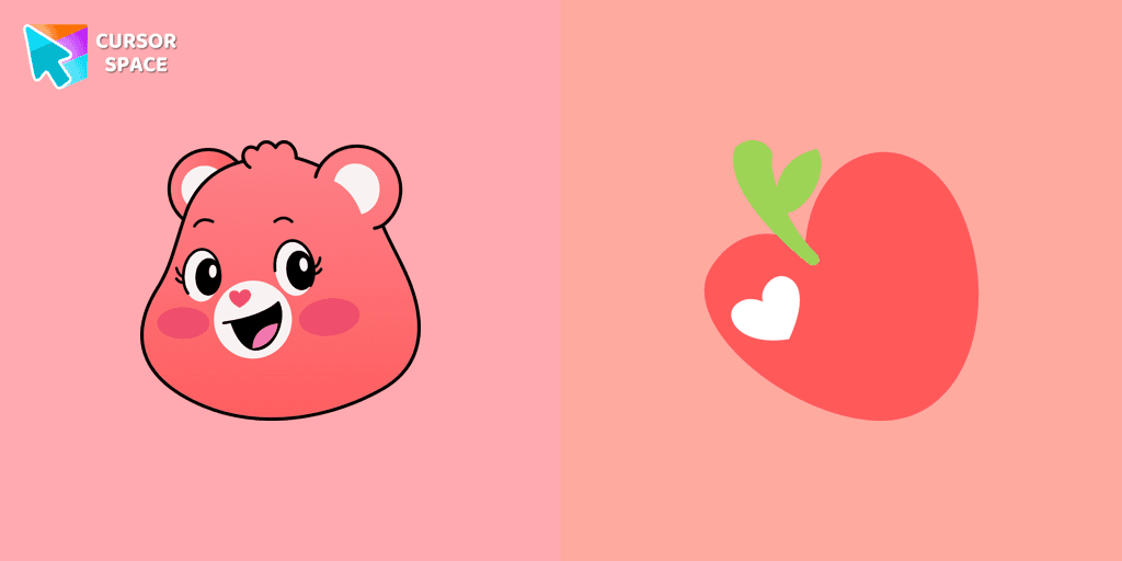 Smart Heart Bear cursor cursor pack